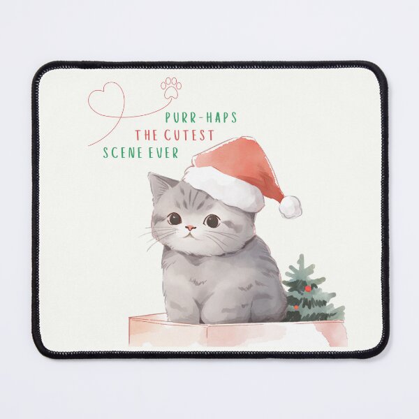 Item preview, Purr-haps the cutest scene ever, Christmas kitten in the box designed and sold by Cherrita07.