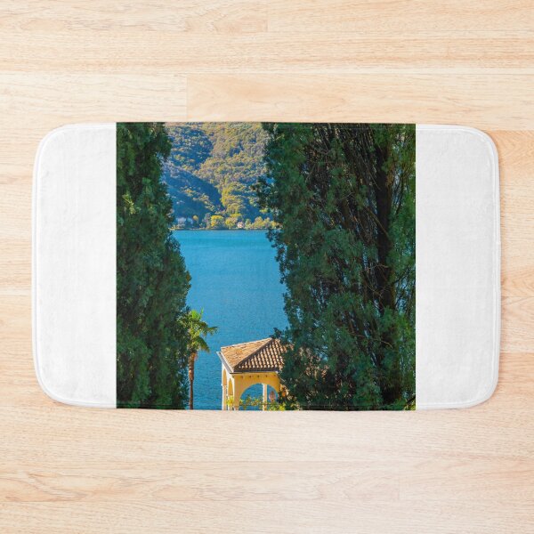 Item preview, Patio on Lake Lugano with Mountain and Trees designed and sold by Mats Silvan.