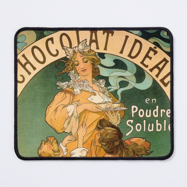 Item preview, Vintage chocolate advertising poster by Alfonse Mucha designed and sold by cutesy.