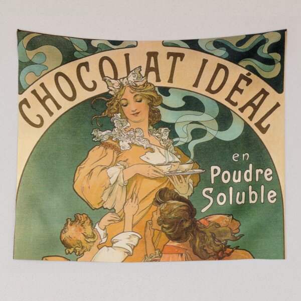 Item preview, Vintage chocolate advertising poster by Alfonse Mucha designed and sold by cutesy.