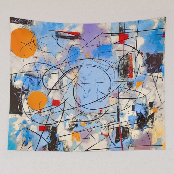 Item preview, Bee's Knees, 1950s Style Abstract Painting by Bossy Cat Home designed and sold by BossyCatHome.