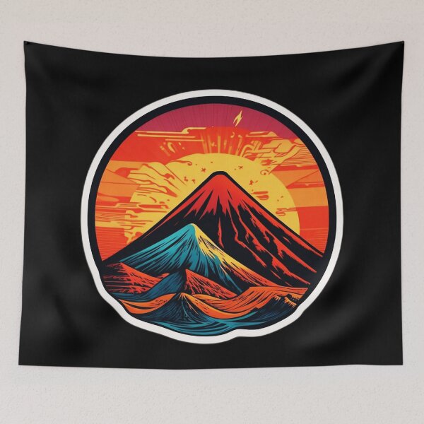 Item preview, Vintage Volcano Eruption and Ocean in Hawaii designed and sold by NautiChic.
