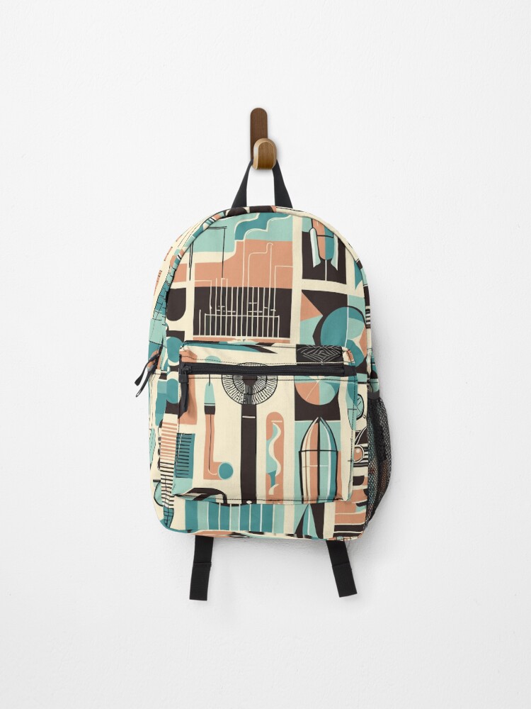 Thumbnail 1 of 3, Backpack, Retro Mid Century Modern Pattern designed and sold by GraphicsClub.