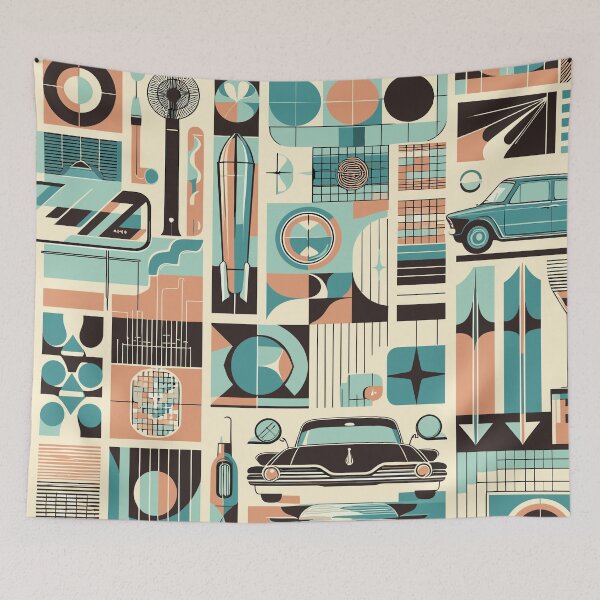 Item preview, Retro Mid Century Modern Pattern designed and sold by GraphicsClub.