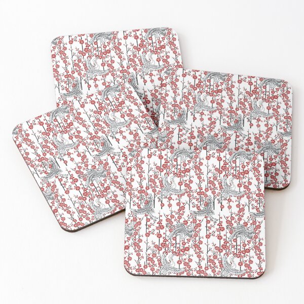 Item preview, Crane Floral Pattern print  designed and sold by ThePurplePrints.