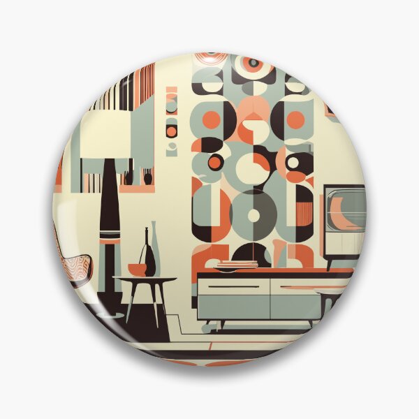 Item preview, Retro Mid Century Modern Home Decor Pattern  designed and sold by GraphicsClub.