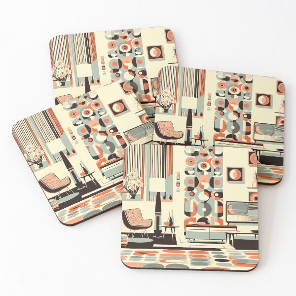 Item preview, Retro Mid Century Modern Home Decor Pattern  designed and sold by GraphicsClub.