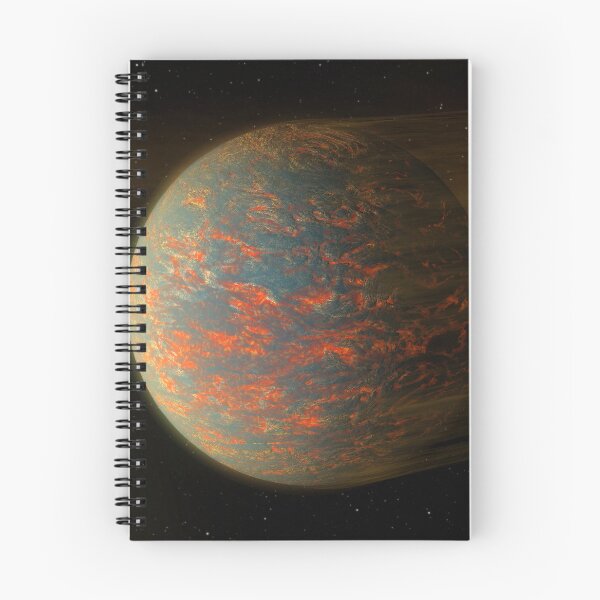 Item preview, STK204784S-Exoplanet 55 Cancri e and its molten surface showing material blowing of from nearby star. designed and sold by StocktrekImages.
