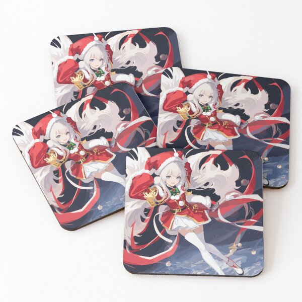 Item preview, Beautiful Anime Woman in Santa Claus Costume Digital Art designed and sold by InkInspiratons.