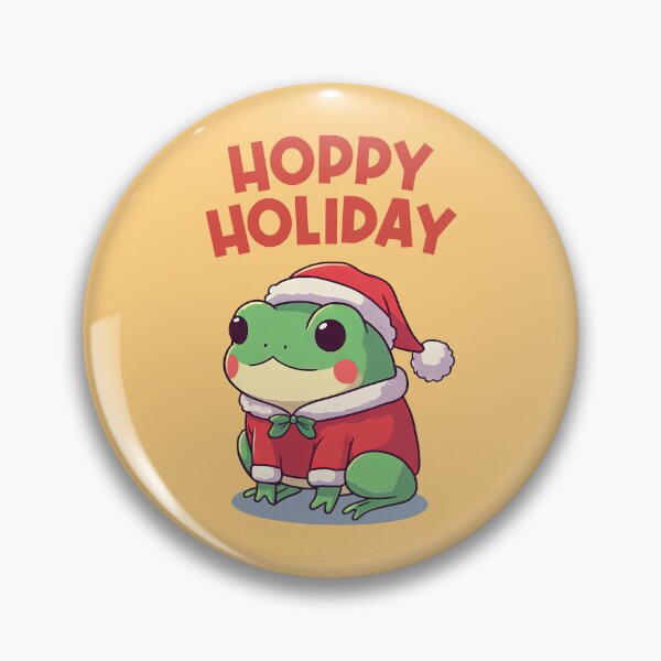 Item preview, Hoppy Holiday Christmas Frog Santa designed and sold by KAI-Studio.