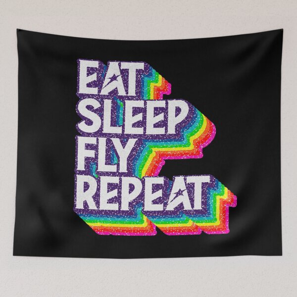Item preview, Eat Sleep "FLY" Repeat designed and sold by savasanaqueen.