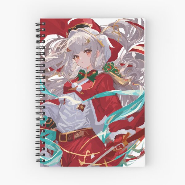 Item preview, Christmas-Inspired Beautiful Anime Woman in Santa Claus Attire! designed and sold by InkInspiratons.