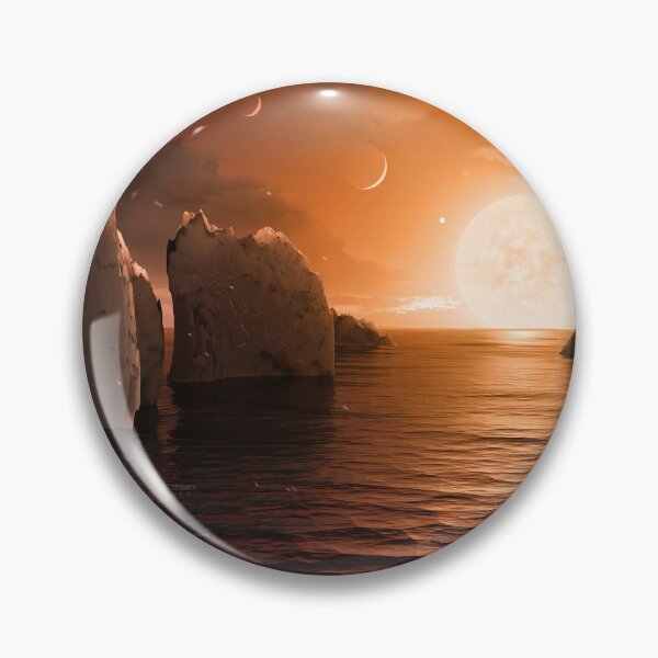 Item preview, STK204787S-Exoplanet TRAPPIST-1f viewed from its icy night side. designed and sold by StocktrekImages.
