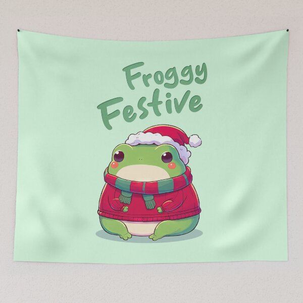 Item preview, Froggy Festive Christmas Frog designed and sold by KAI-Studio.