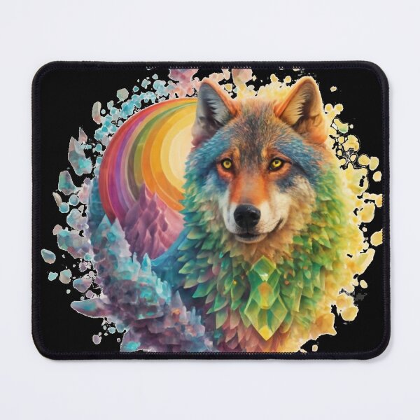 Item preview, Rainbow Crystal Wolf designed and sold by PixelRealm.