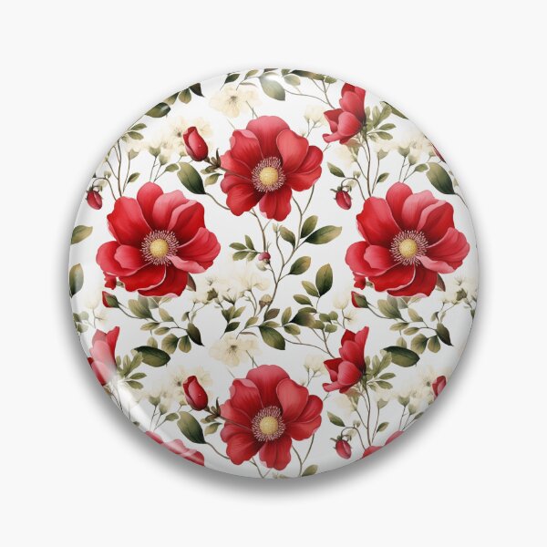 Item preview, Beautiful Red Wild Rose Seamless Pattern (Watercolor) V.4 designed and sold by CreatureHouse95.