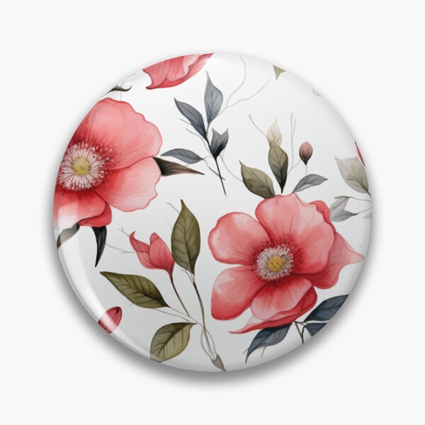 Item preview, Beautiful Red Wild Rose Seamless Pattern (Watercolor) V.3 designed and sold by CreatureHouse95.