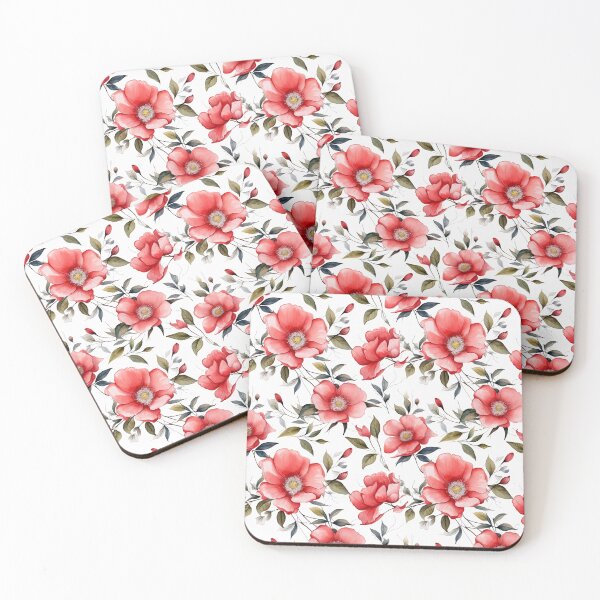 Item preview, Beautiful Red Wild Rose Seamless Pattern (Watercolor) V.3 designed and sold by CreatureHouse95.