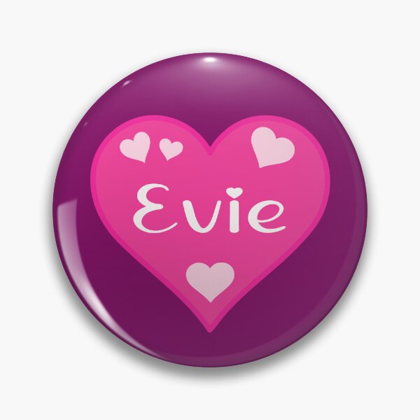 Item preview, Evie Name Pink Heart  designed and sold by Jeallan Designs.