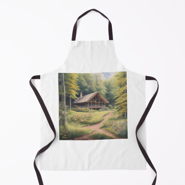 Item preview, Chalk pastel drawing of a lodge in the middle of the woods designed and sold by ailia-hikaru.