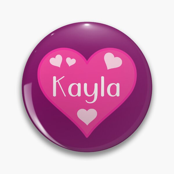 Item preview, Kayla Name Pink Heart  designed and sold by Jeallan Designs.