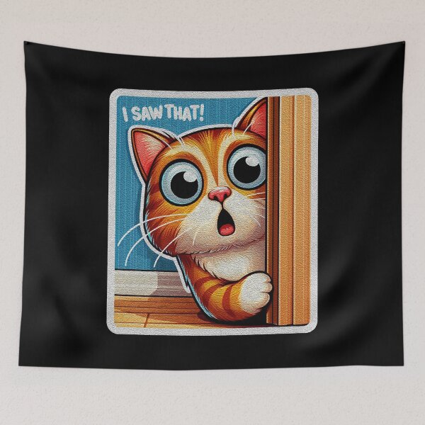 Item preview, I SAW THAT meme Tabby Cat designed and sold by plushism.