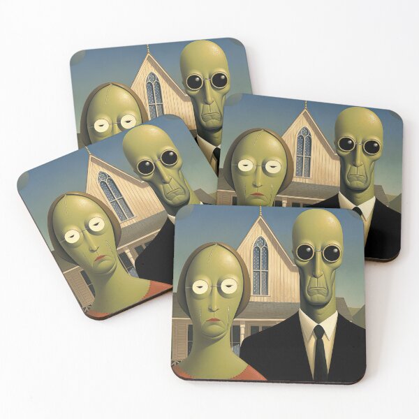 Item preview, American gothic Aliens designed and sold by obstinator.