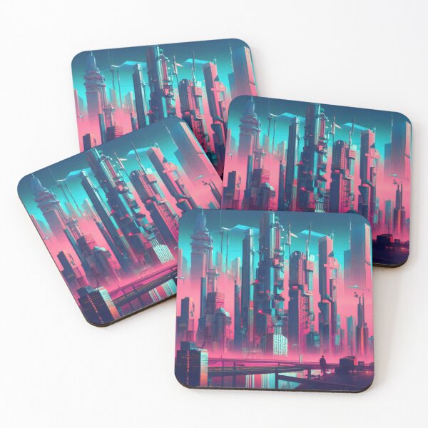 Item preview, Neon Nights Explore Dystopian Cityscape designed and sold by Tamas Das.