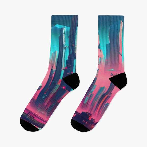 Item preview, Neon Nights Explore Dystopian Cityscape designed and sold by Tamas Das.