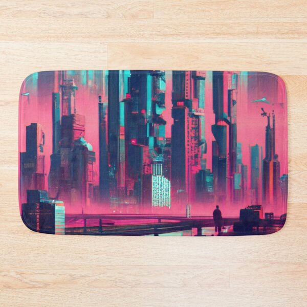 Item preview, Neon Nights Explore Dystopian Cityscape designed and sold by Tamas Das.