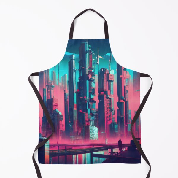 Item preview, Neon Nights Explore Dystopian Cityscape designed and sold by Tamas Das.