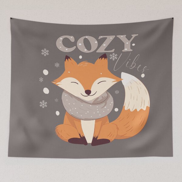 Item preview, Cozy Vibes Winter Fox, Snowy Fox, Christmas Snow designed and sold by GirlGlowGraphic.