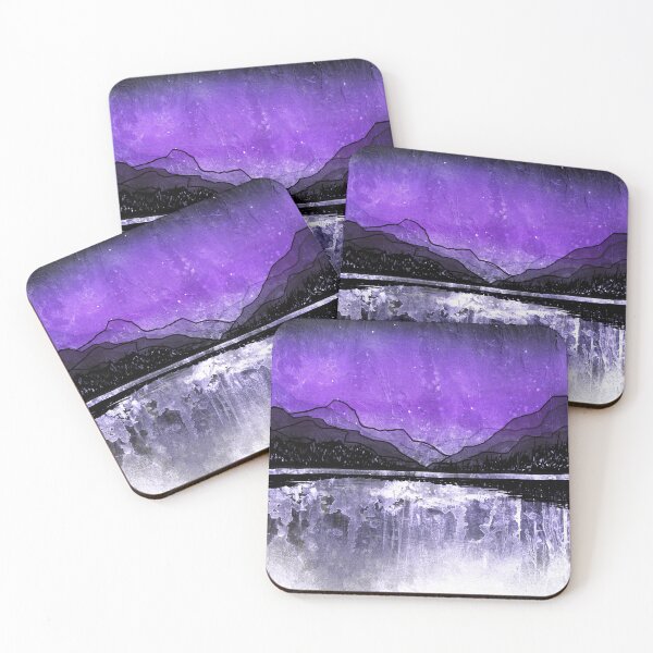 Item preview, Midnight Mountains 2 - Violet Purple Winter Landscape  designed and sold by EbiEmporium.