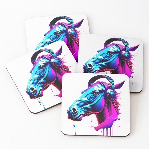 Item preview, Neon Dream Horse Headphones designed and sold by calibras.