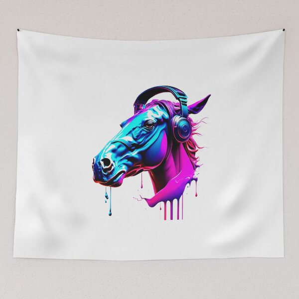 Item preview, Neon Dream Horse Headphones designed and sold by calibras.