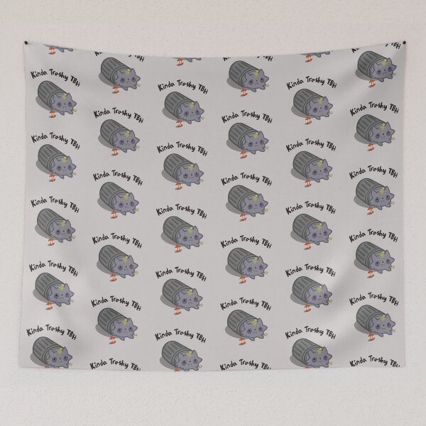 Item preview, Fat raccoon in a garbage can-text1 designed and sold by FlowMinnow.