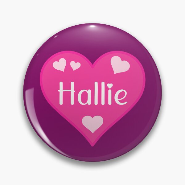 Item preview, Hallie Name Pink Heart  designed and sold by Jeallan Designs.