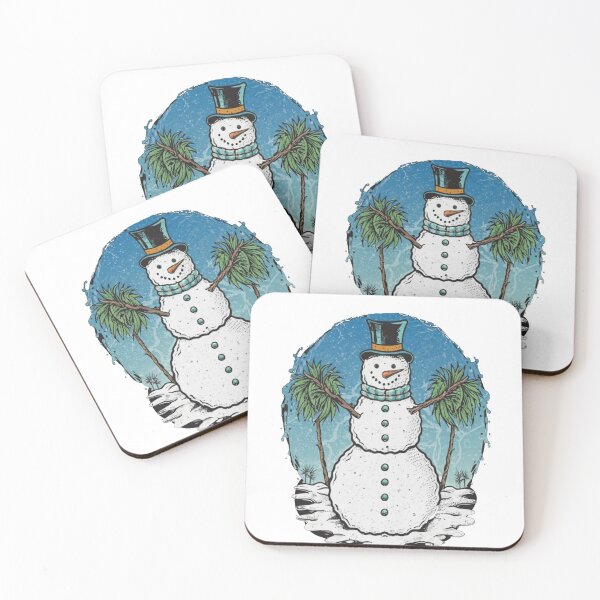 Item preview, Snowman  holiday fun palm trees designed and sold by unicornunicorn.