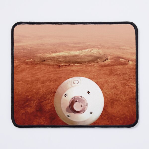 Item preview, STK204826S-The aeroshell containing the Perseverance rover descending towards surface of Mars. designed and sold by StocktrekImages.