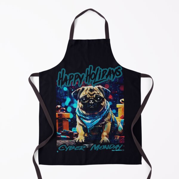 Item preview, Pug HAPPY HOLIDAYS 64 CYBER MONDAY designed and sold by RedBluffTraders.