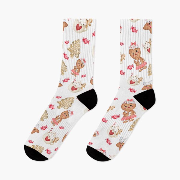 Item preview, Cute christmas pattern with gingerbread,coffee cup,candies with pink tone designed and sold by Hawa Shama.