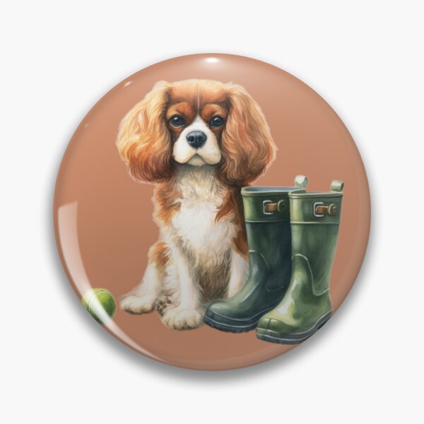 Item preview, Cavalier King Charles Spaniel Walkies Time designed and sold by barksandsqueaks.