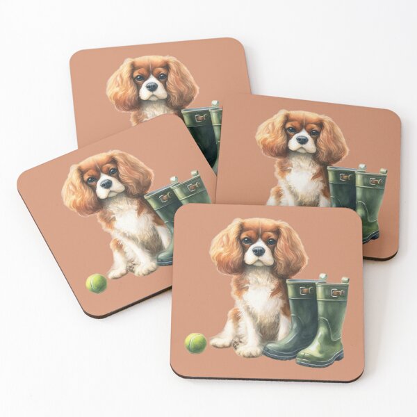 Item preview, Cavalier King Charles Spaniel Walkies Time designed and sold by barksandsqueaks.