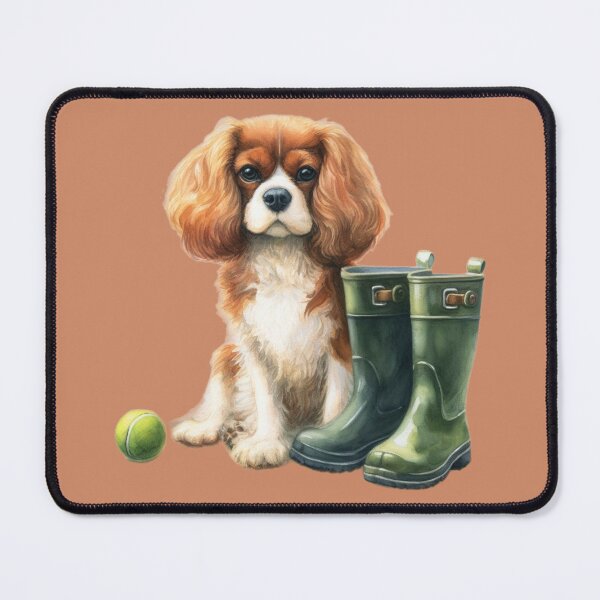 Item preview, Cavalier King Charles Spaniel Walkies Time designed and sold by barksandsqueaks.