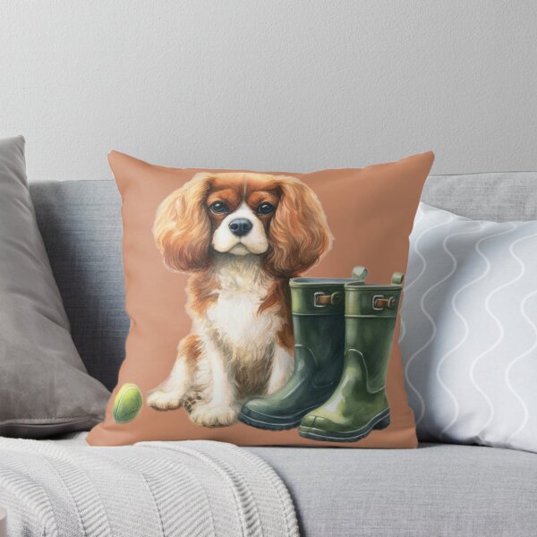 Item preview, Cavalier King Charles Spaniel Walkies Time designed and sold by barksandsqueaks.