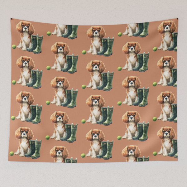 Item preview, Cavalier King Charles Spaniel Walkies Time designed and sold by barksandsqueaks.