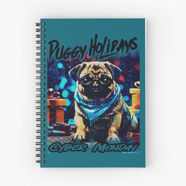 Item preview, Pug HAPPY HOLIDAYS 64 CYBER MONDAY PUGGY HOLIDAYS designed and sold by RedBluffTraders.