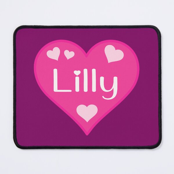Artikelvorschau, Lilly Name Rosa Herz entworfen und verkauft von Jeallan Designs.
