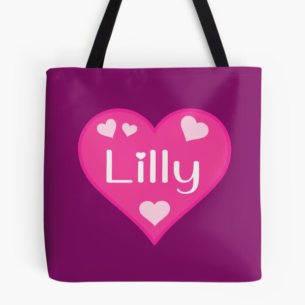 Artikelvorschau, Lilly Name Rosa Herz entworfen und verkauft von Jeallan Designs.