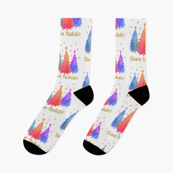Item preview, Buon Natale Italian Watercolor Pastel Christmas Trees Winter Forest   designed and sold by Bad Kitty Designz.